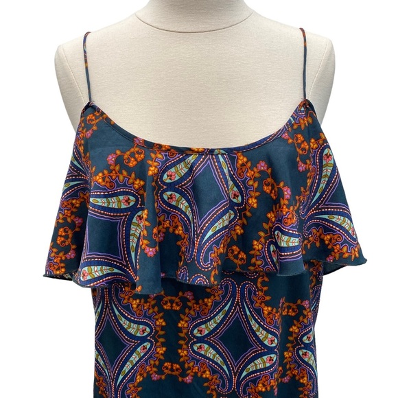 Bohemian Floral & Geo Print Maxi Dress With Loose Flowy Bodice By Hive & Honey - Picture 3 of 12